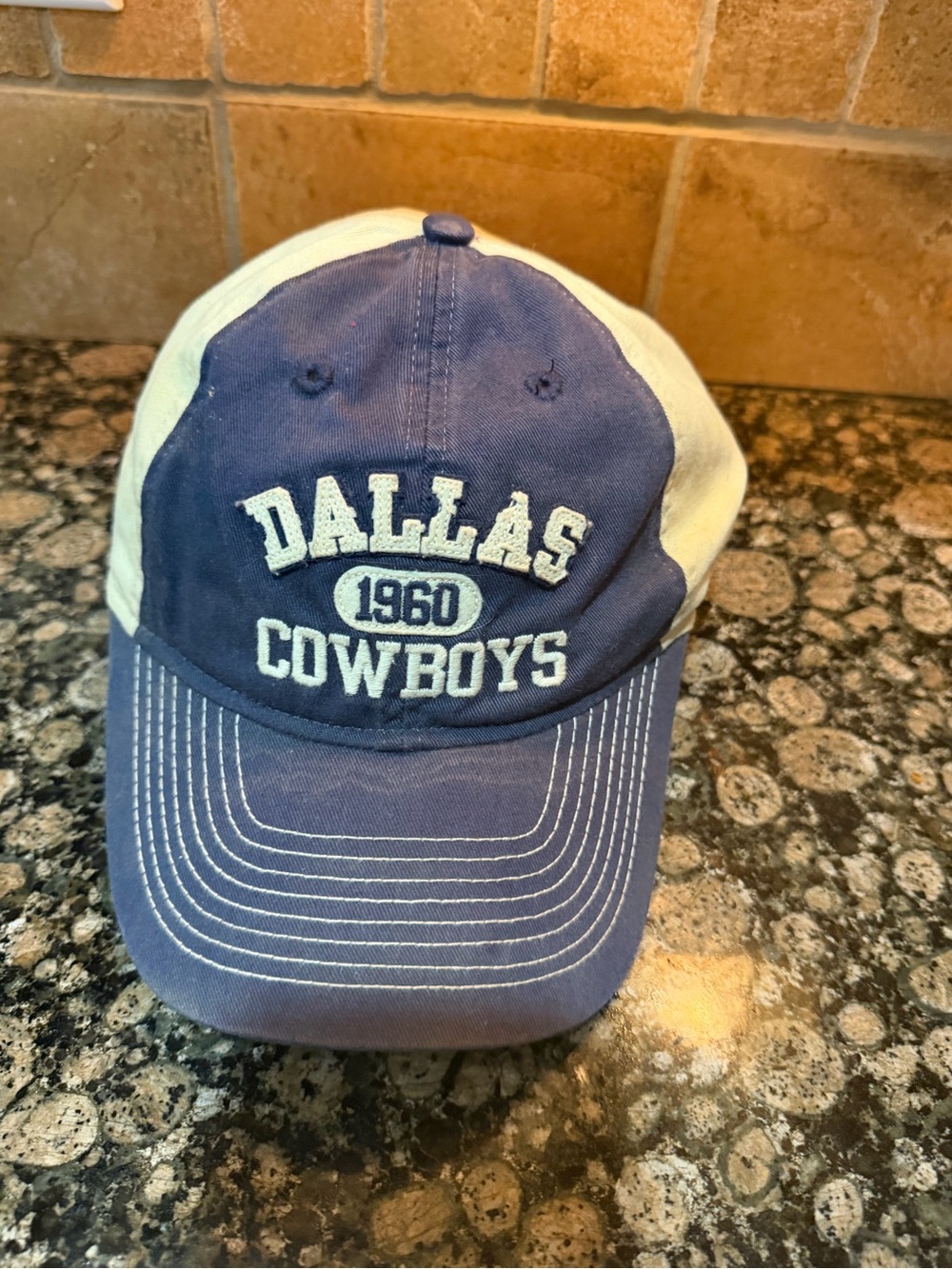 NFL Two-Tone Baseball Cap in Navy and Tan